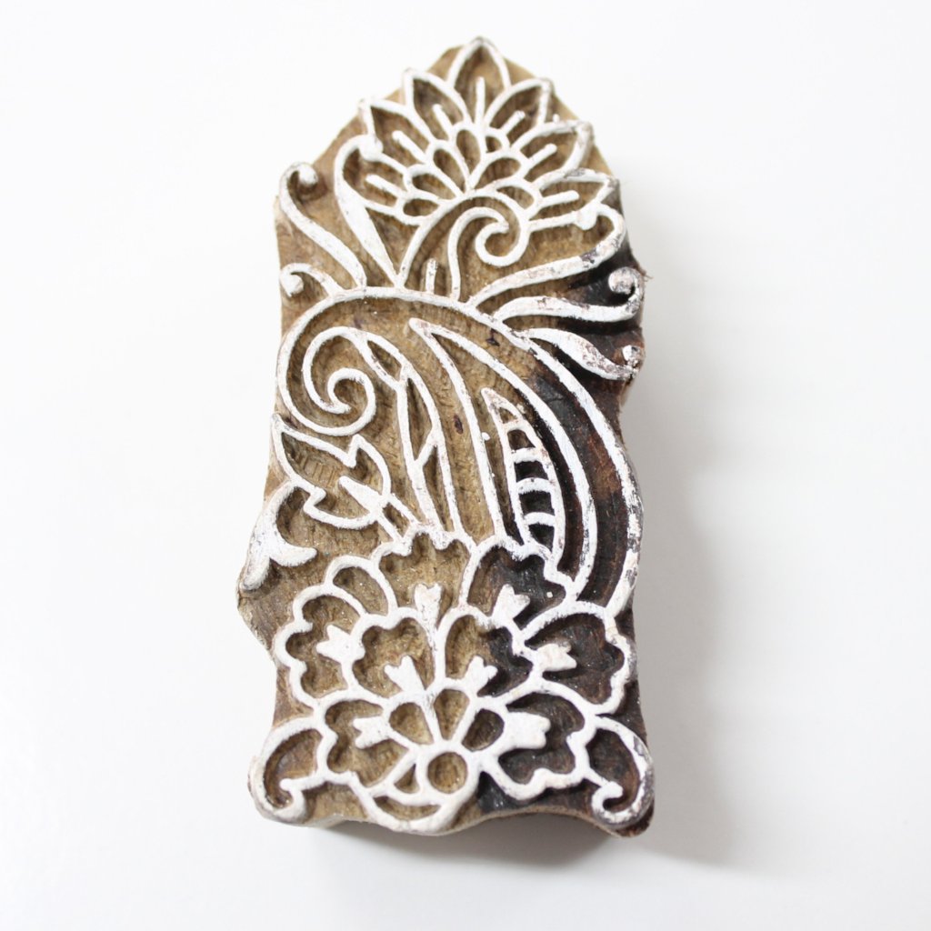 Hand Carved Wooden Block Stamp
