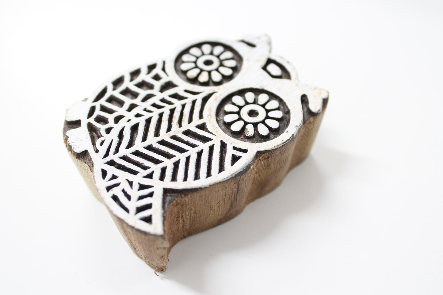 Owl Hand Carved Indian Block Stamp