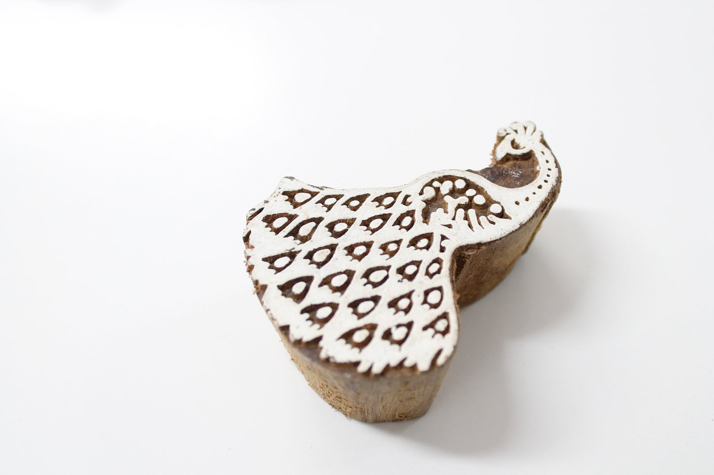 Peacock Hand Carved Indian Block Stamp