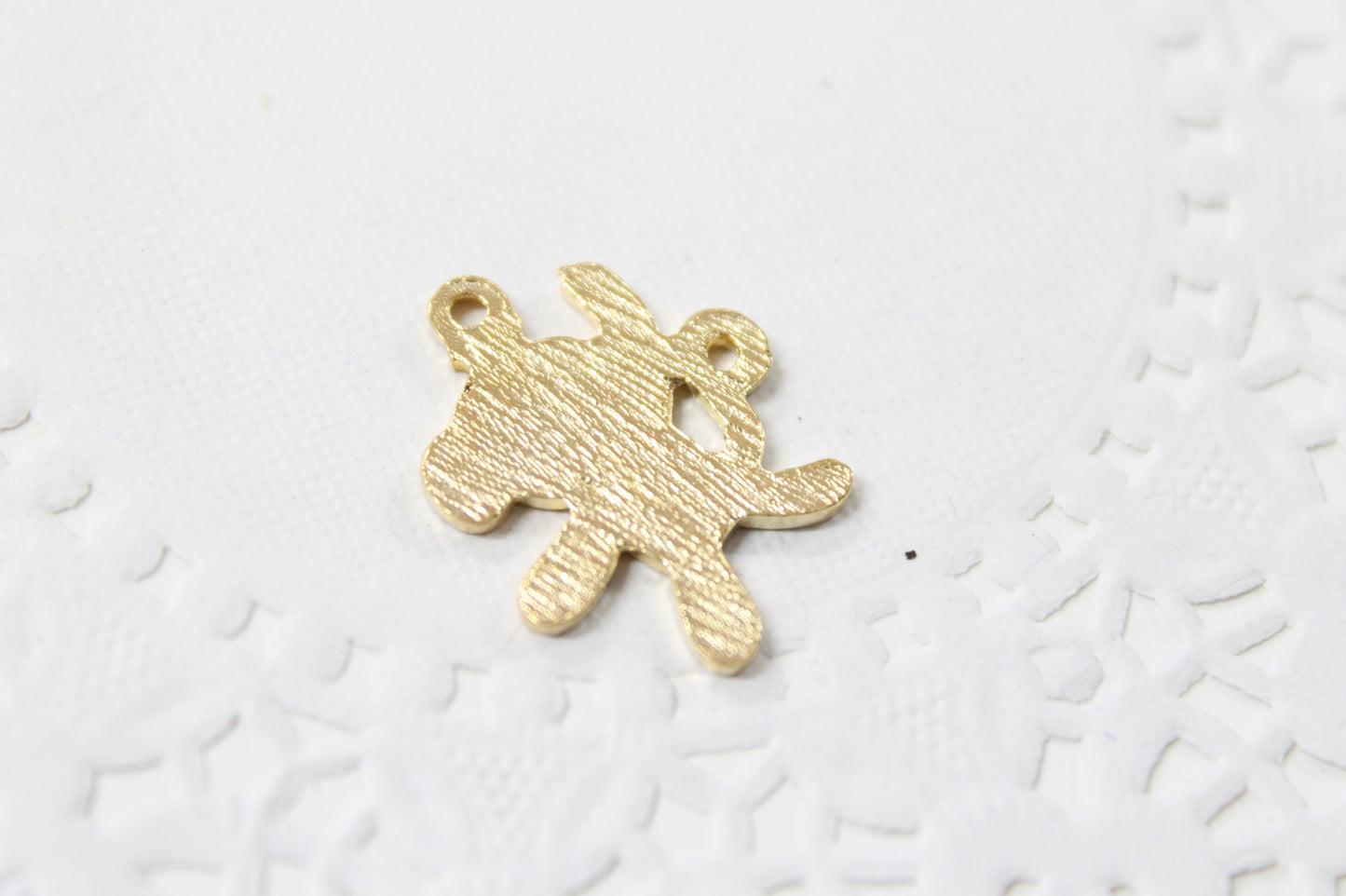 White Enamel Monkey Charm