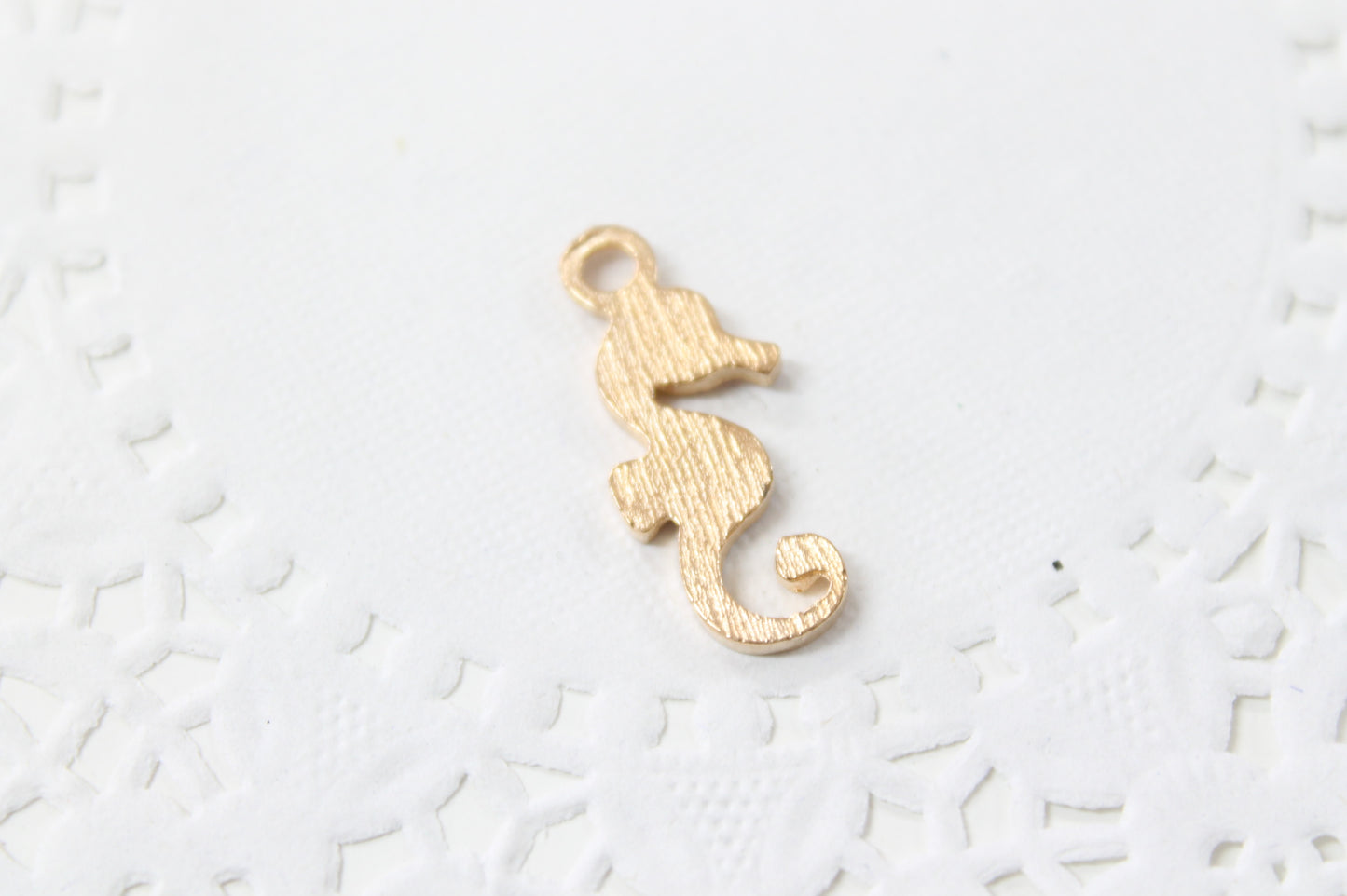 Pink Sea Horse Enamel Charm
