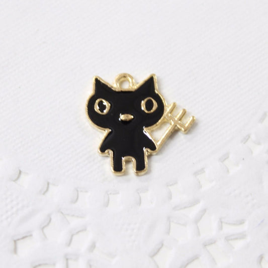 Cute Black Devil Enamel Charm