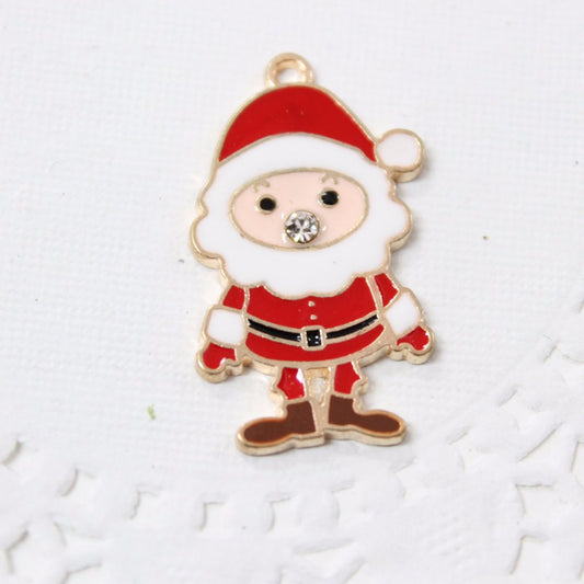 Santa Claus Enamel Charm