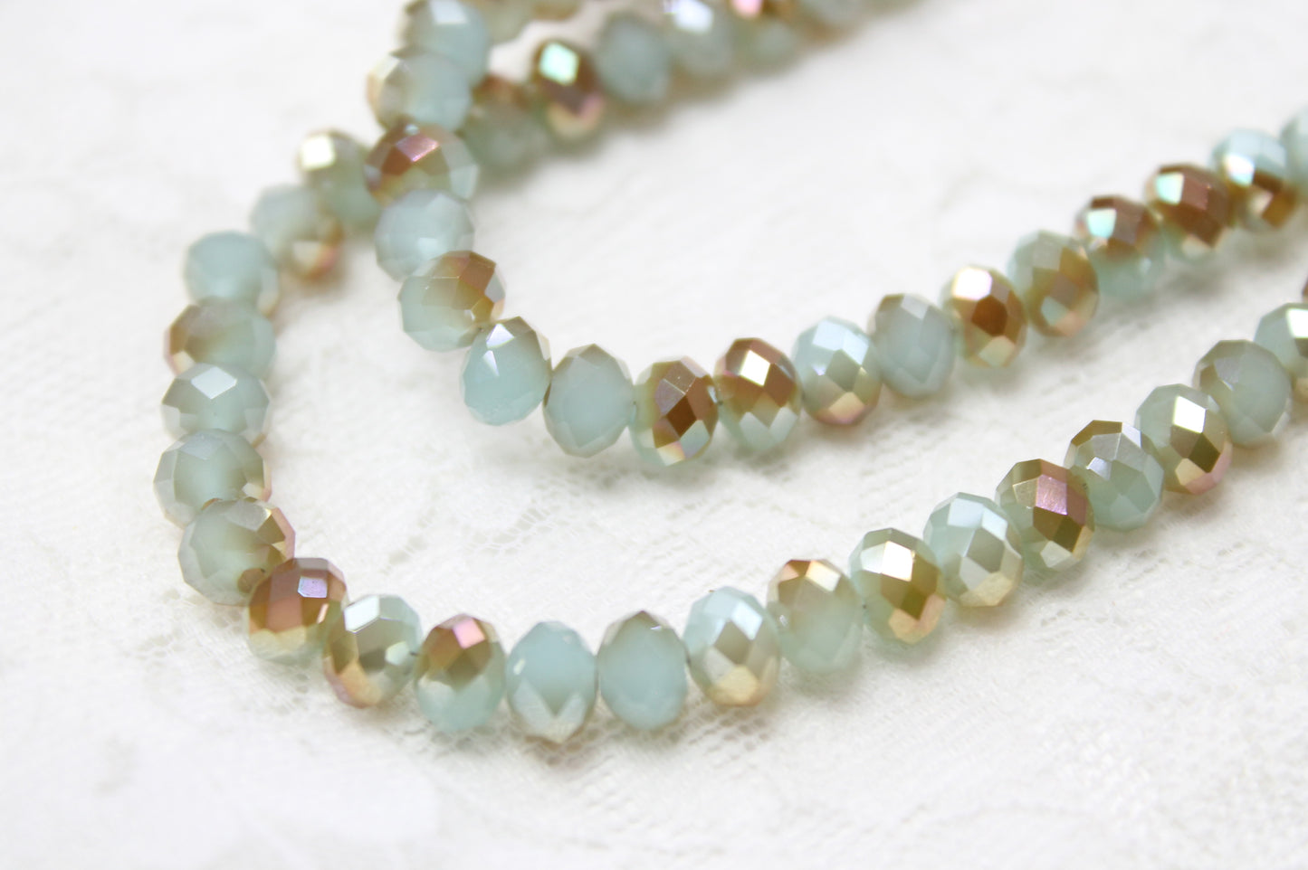 Dual Coloured Crystal Rondelles
