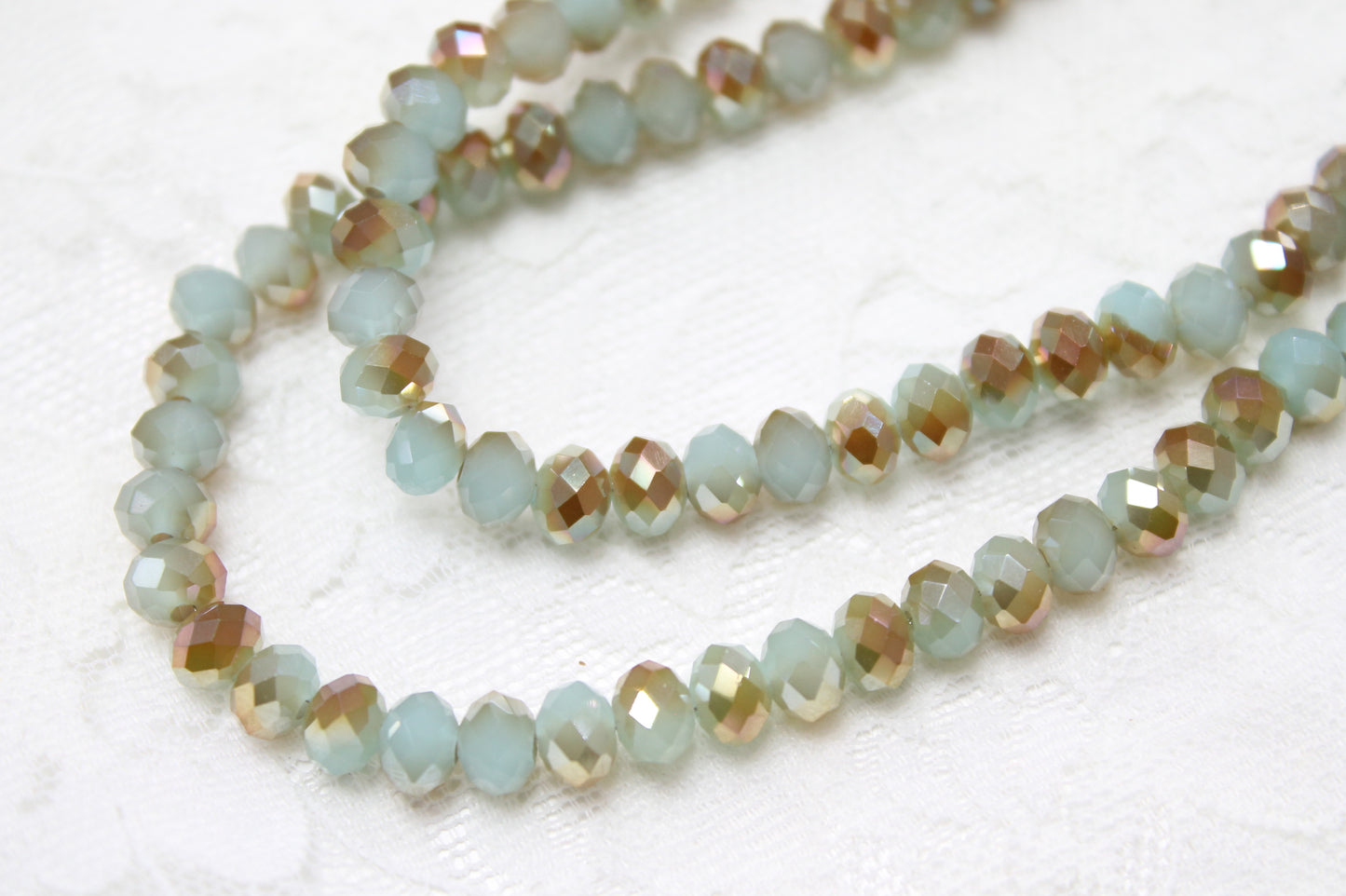 Dual Coloured Crystal Rondelles