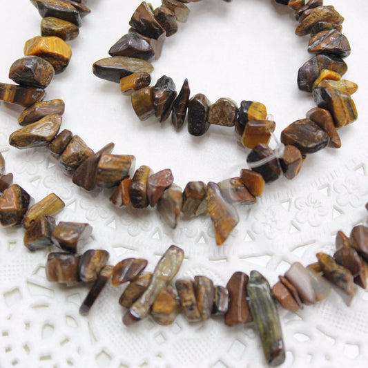 Tiger's Eye Chip Bead Strand