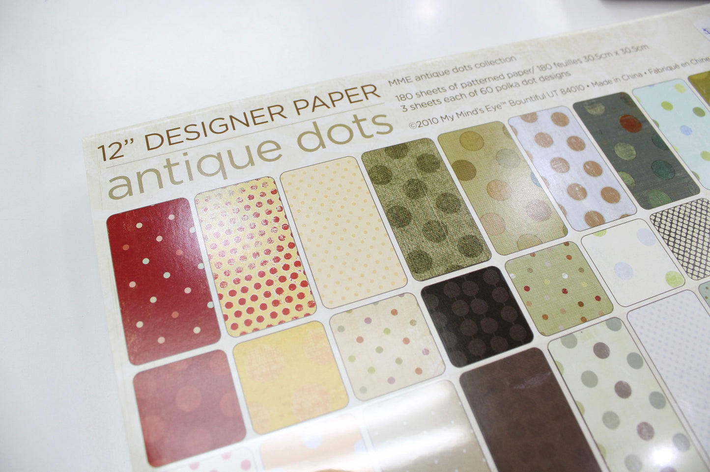 12" Designer Paper Pad - Antique Dots - 180 Sheets