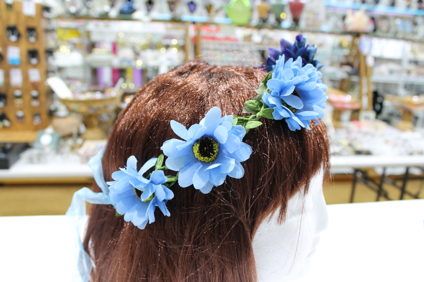 Blue Floral Hair Crown
