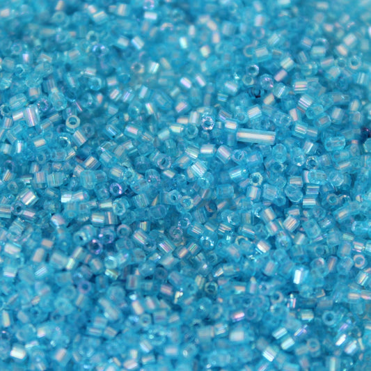 15g Blue AB 2 Cut Seed Beads