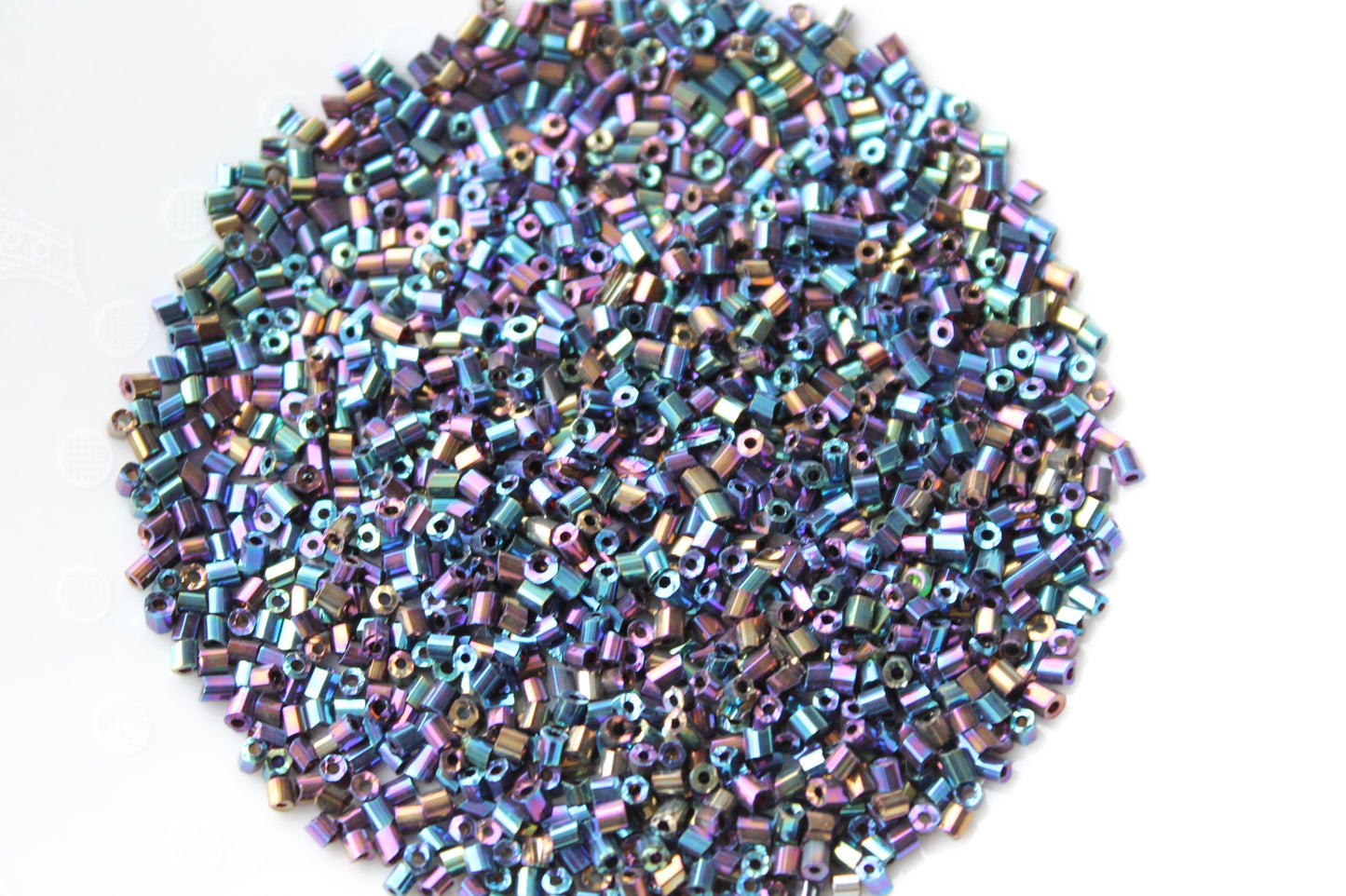 15g Two Cut Blue Iris Seed Beads