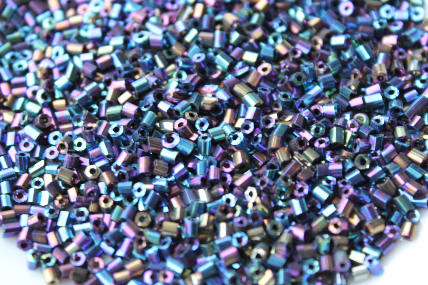 15g Two Cut Blue Iris Seed Beads