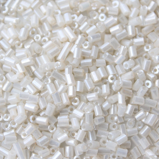 15g Two Cut Off White Seed Beads