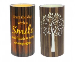 Smile Cylinder 15cm LED Candle