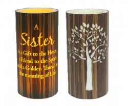 Sister Cylinder 15cm LED Candle