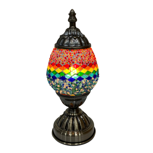 Small Turkish Oval Mosaic Table Lamp - TL1