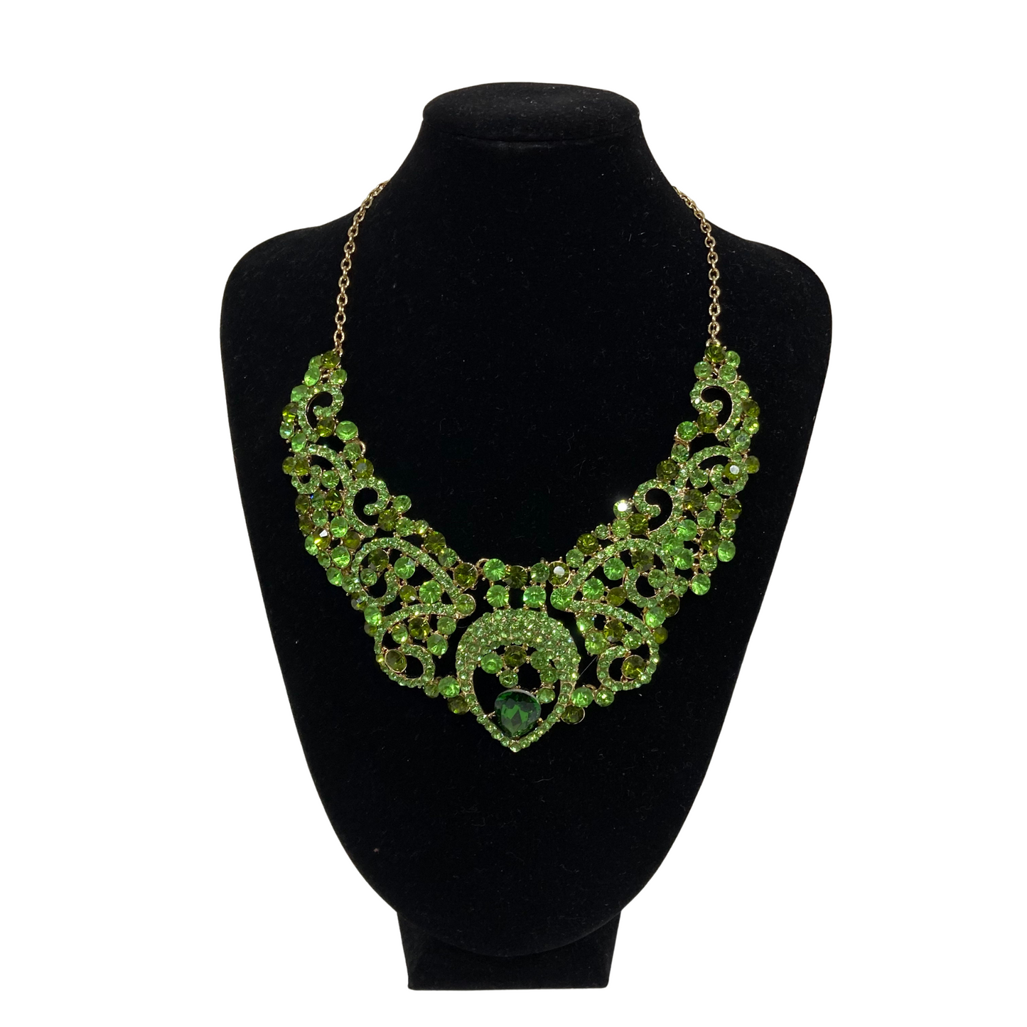 Light Green Rhinestone Jewellery Set