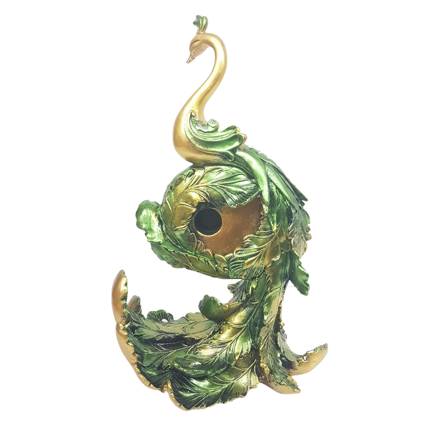 Green Peacock Clock