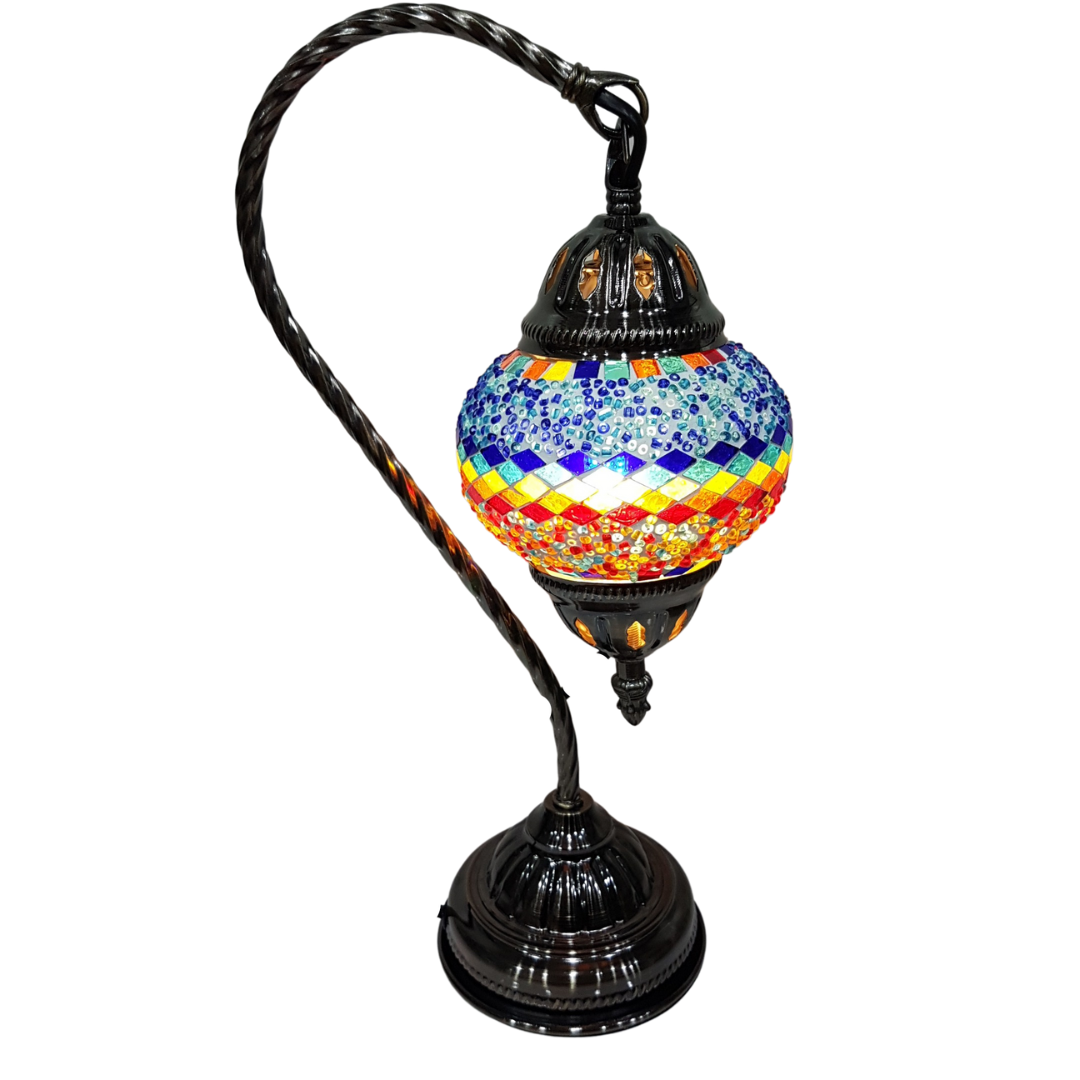 Turkish Mosaic Swan Lamp -TL16