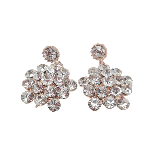 Cluster Flower Rhinestone Earrings