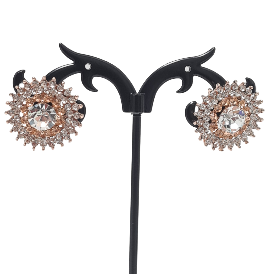 Starburst Rhinestone Stud Earrings