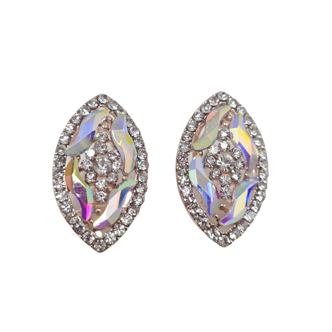 Rhinestone Oval Earrings