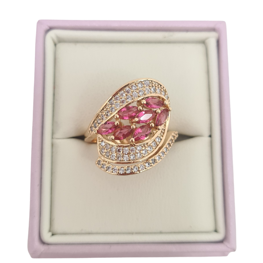 Pink CZ Cocktail Ring
