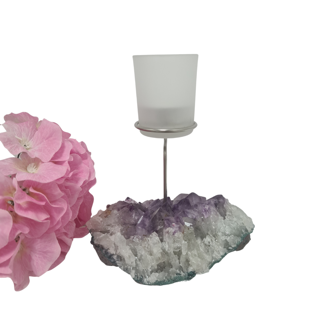 Amethyst Tea Light Candelabra