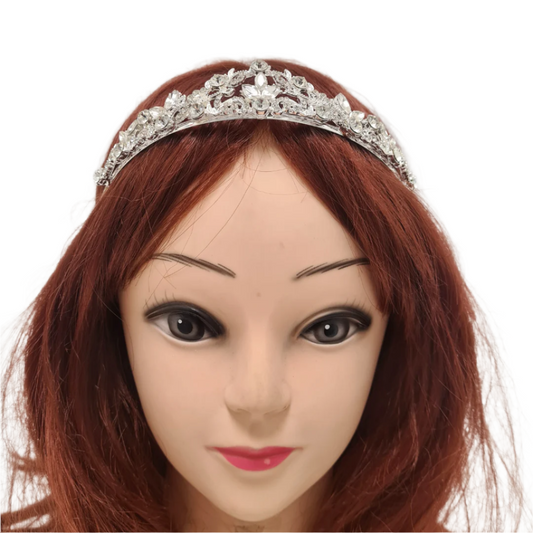 Simple Silver Rhinestone Tiara