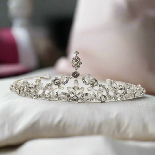 Simple Silver Rhinestone Tiara