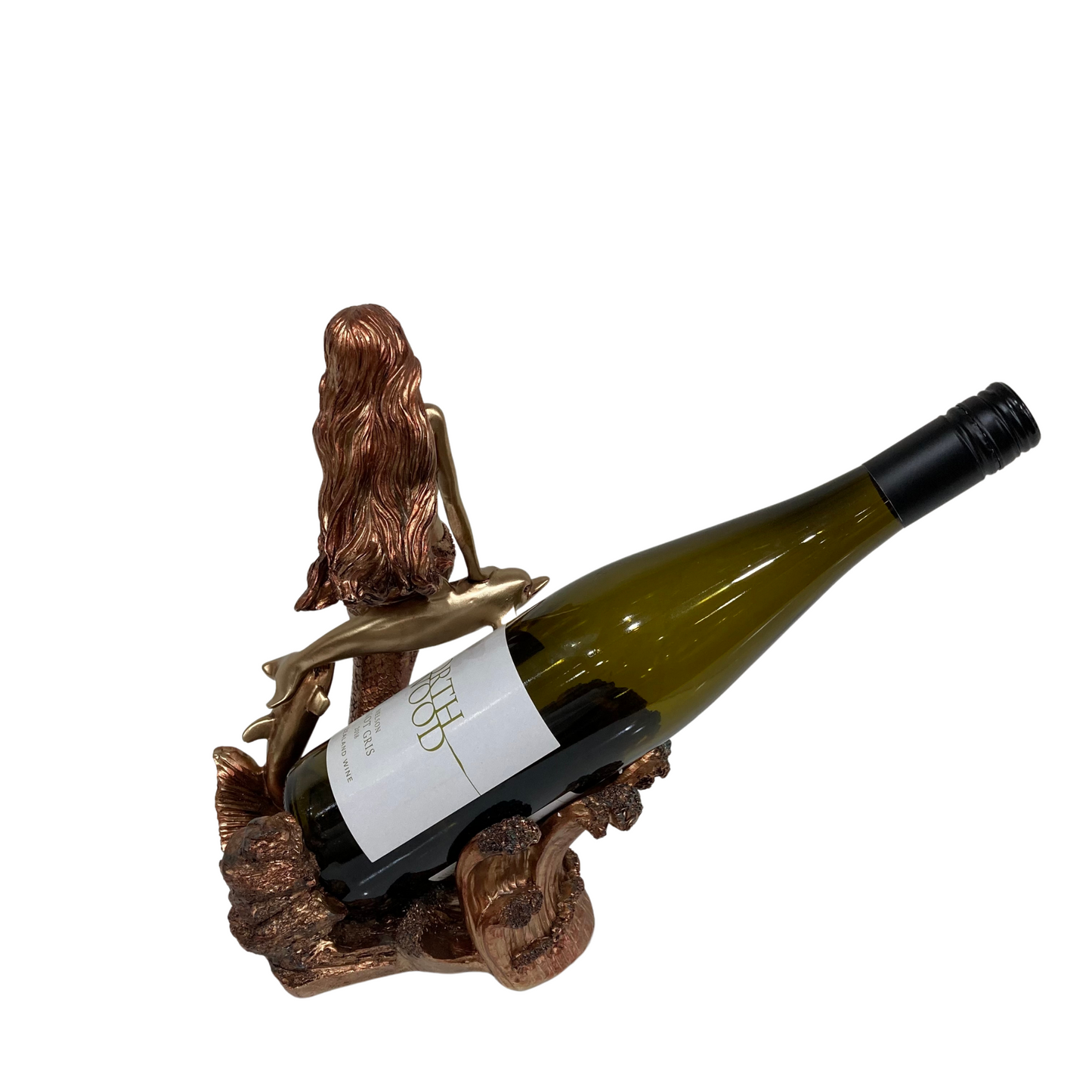Mermaid with Dolphins Wine Holder