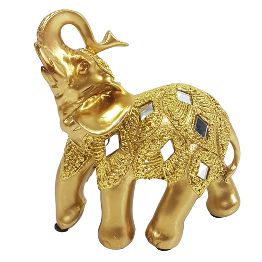 Gold Glitter Elephant Ornament