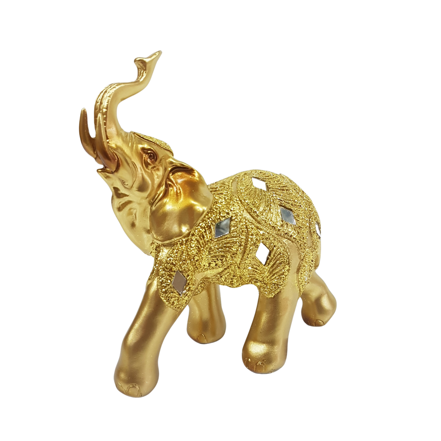 Gold Glitter Elephant Ornament