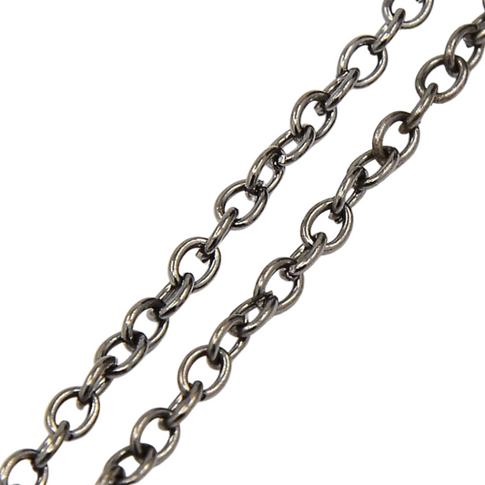 Gunmetal Black Cable Chain 1 Meter