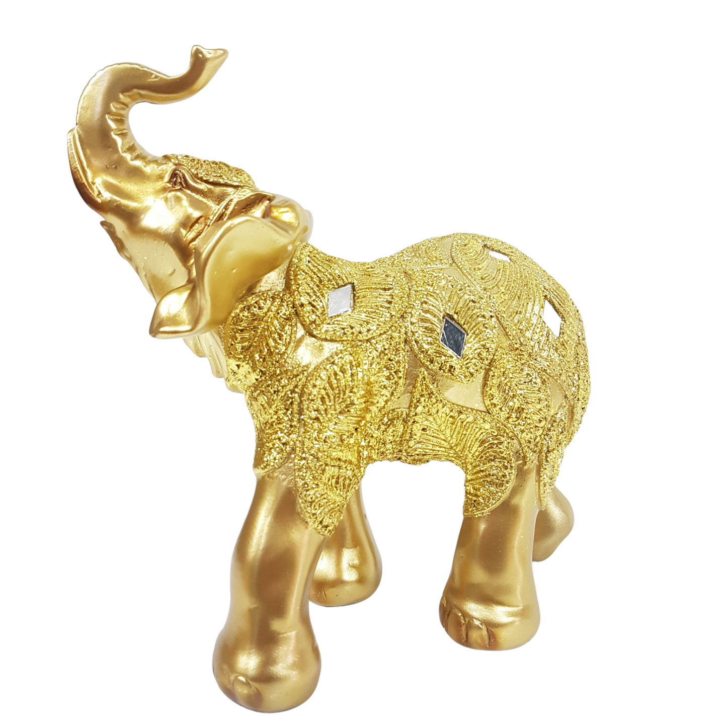 Gold Glitter Elephant Ornament