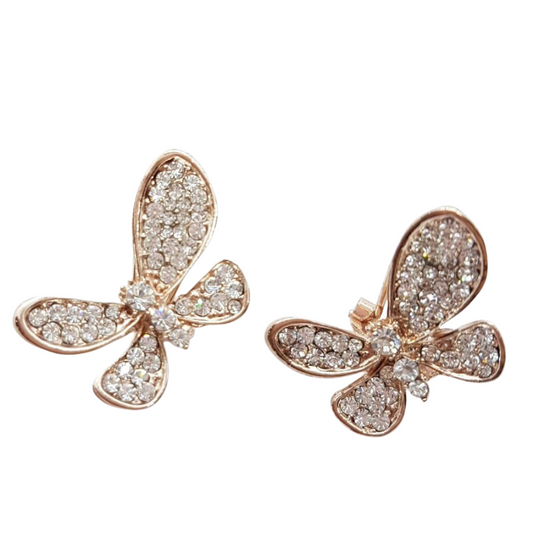 Rhinestone Butterfly Earrings