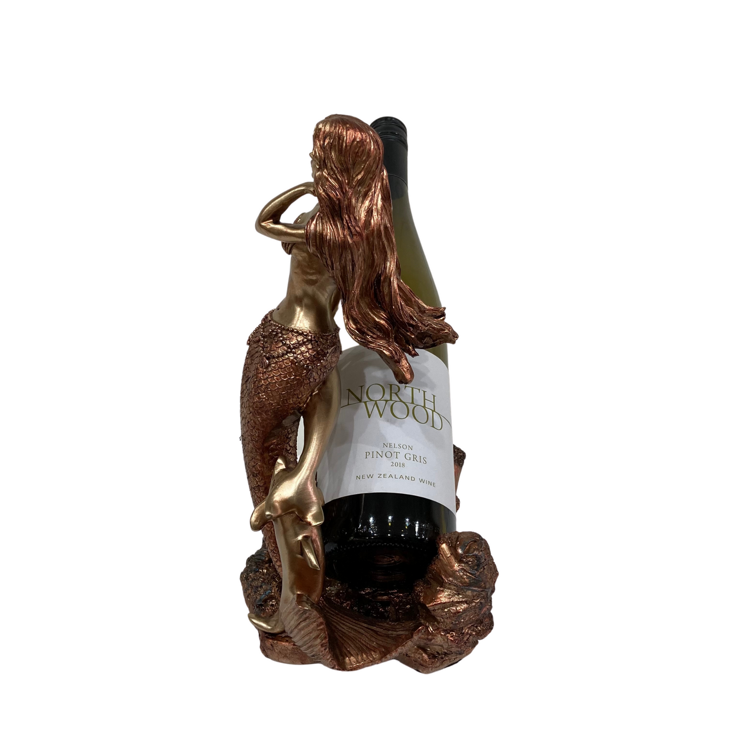 Mermaid with Dolphins Wine Holder