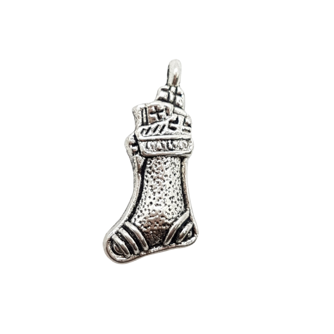 Antique Silver Stocking Charm