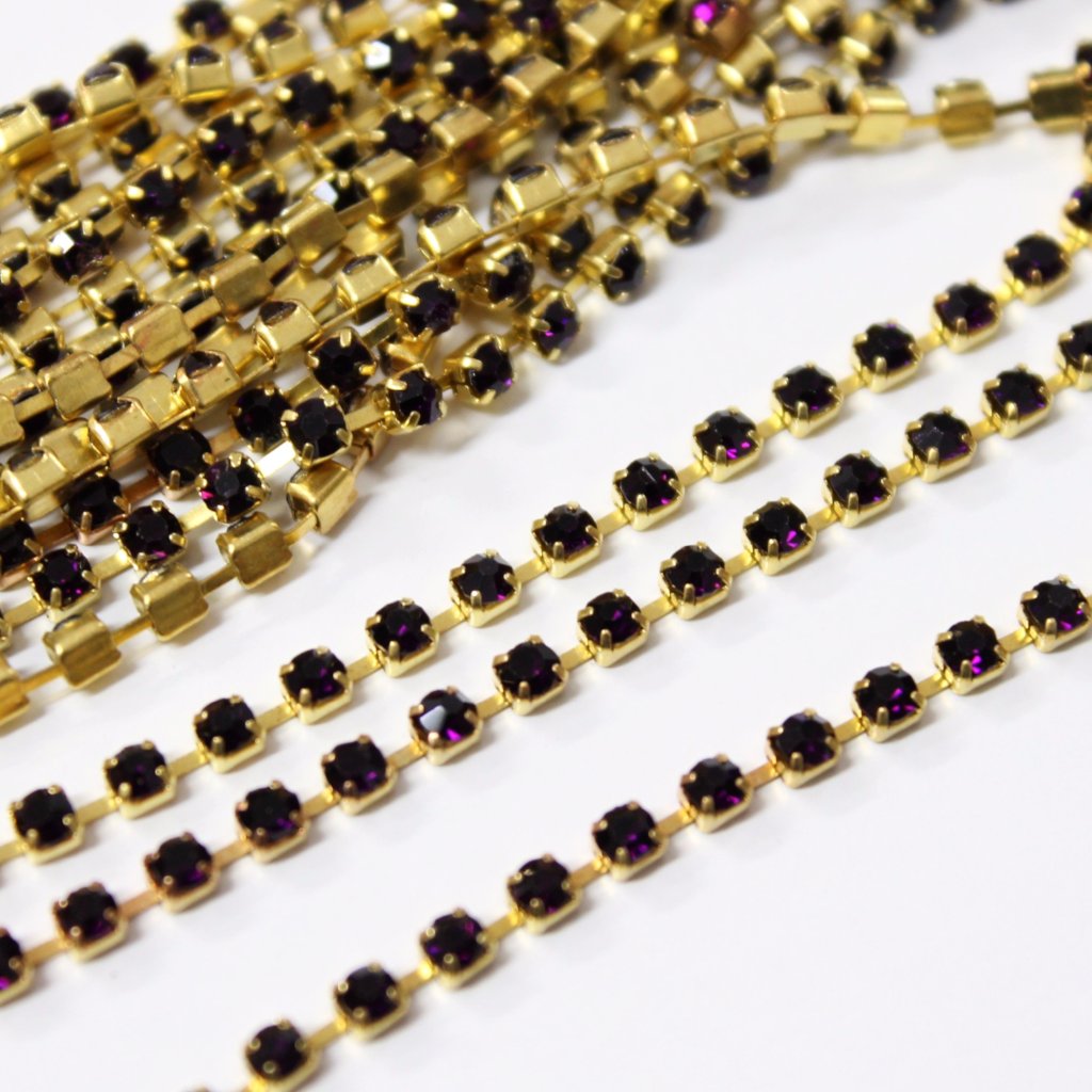 Amethyst Preciosa Rhinestone Chain ss8