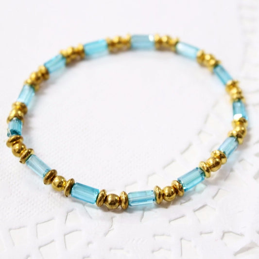 Blue Crystal Beaded Bracelet