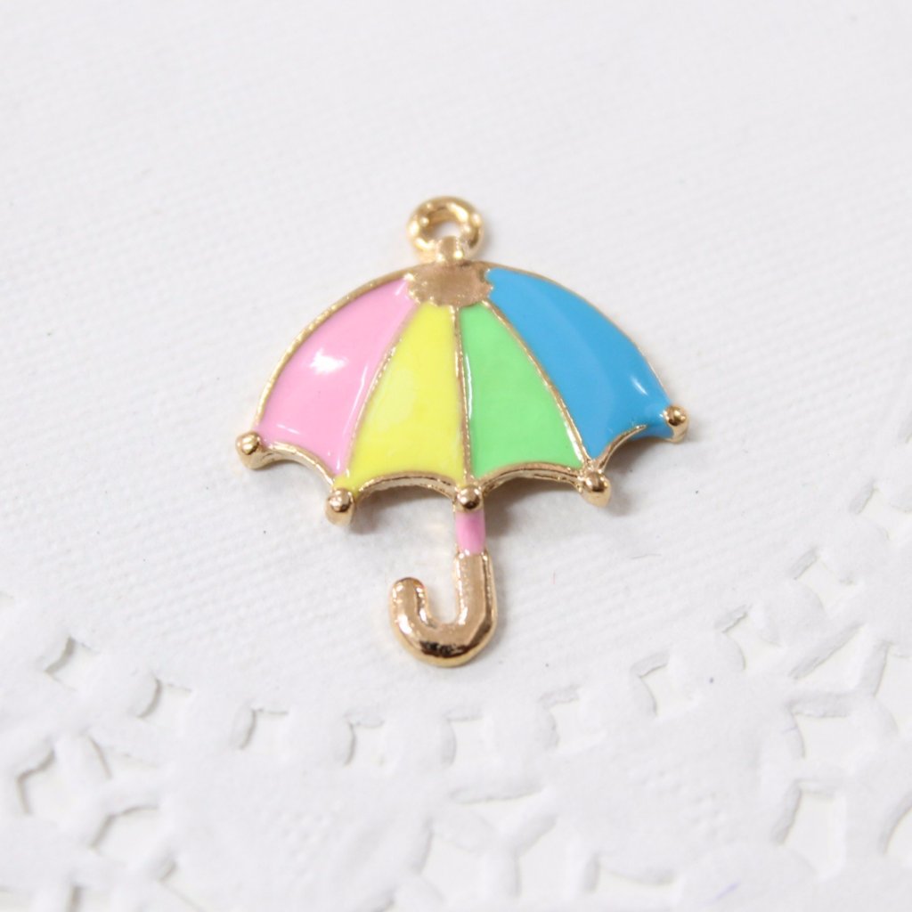 Colourful Umbrella Enamel Charm