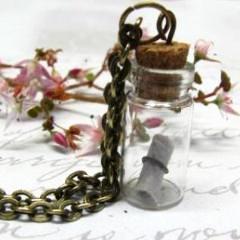 Tiny Message in a Bottle Necklace