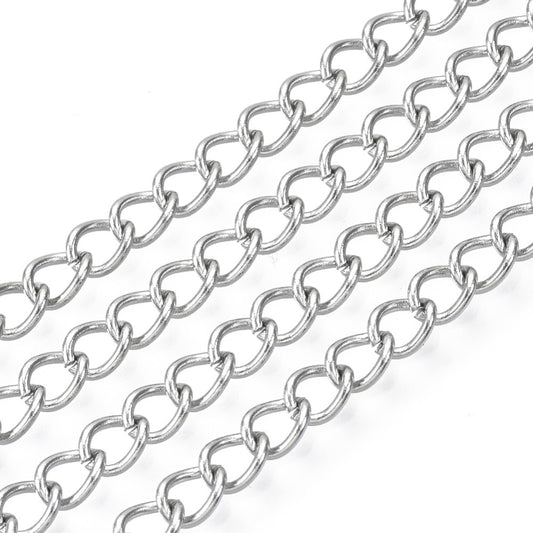 1M Stainless Steel Curb Chain