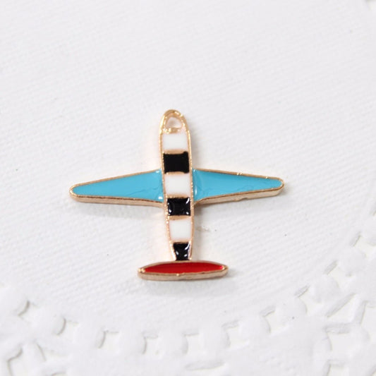 Enamel Air Plane Charm