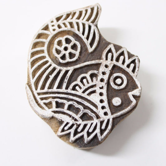 Fish Hand Carved Indian Block Stamp