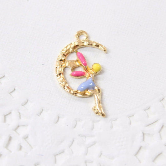 Gold Fairy Enamel Charm