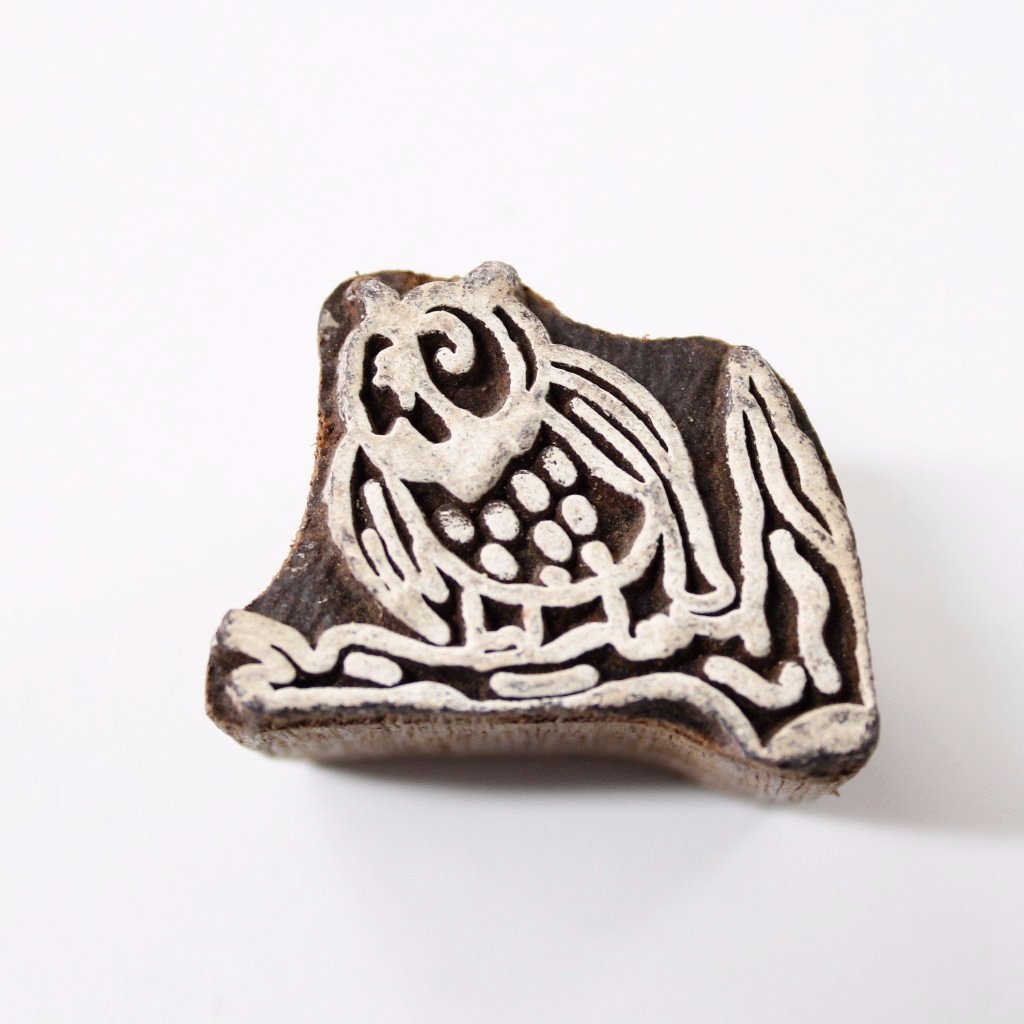 Owl on a Branch Block Stamp