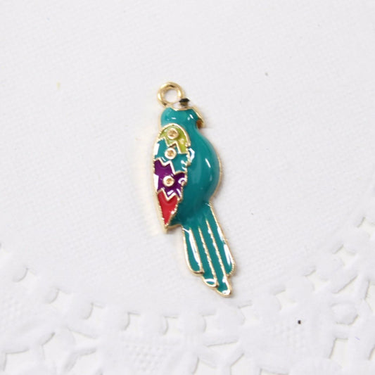 Parrot Enamel Bird Charm