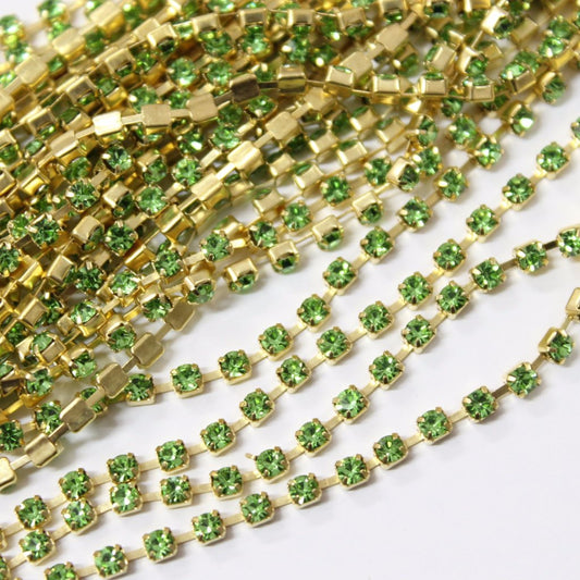 Peridot Preciosa Rhinestone Chain ss8