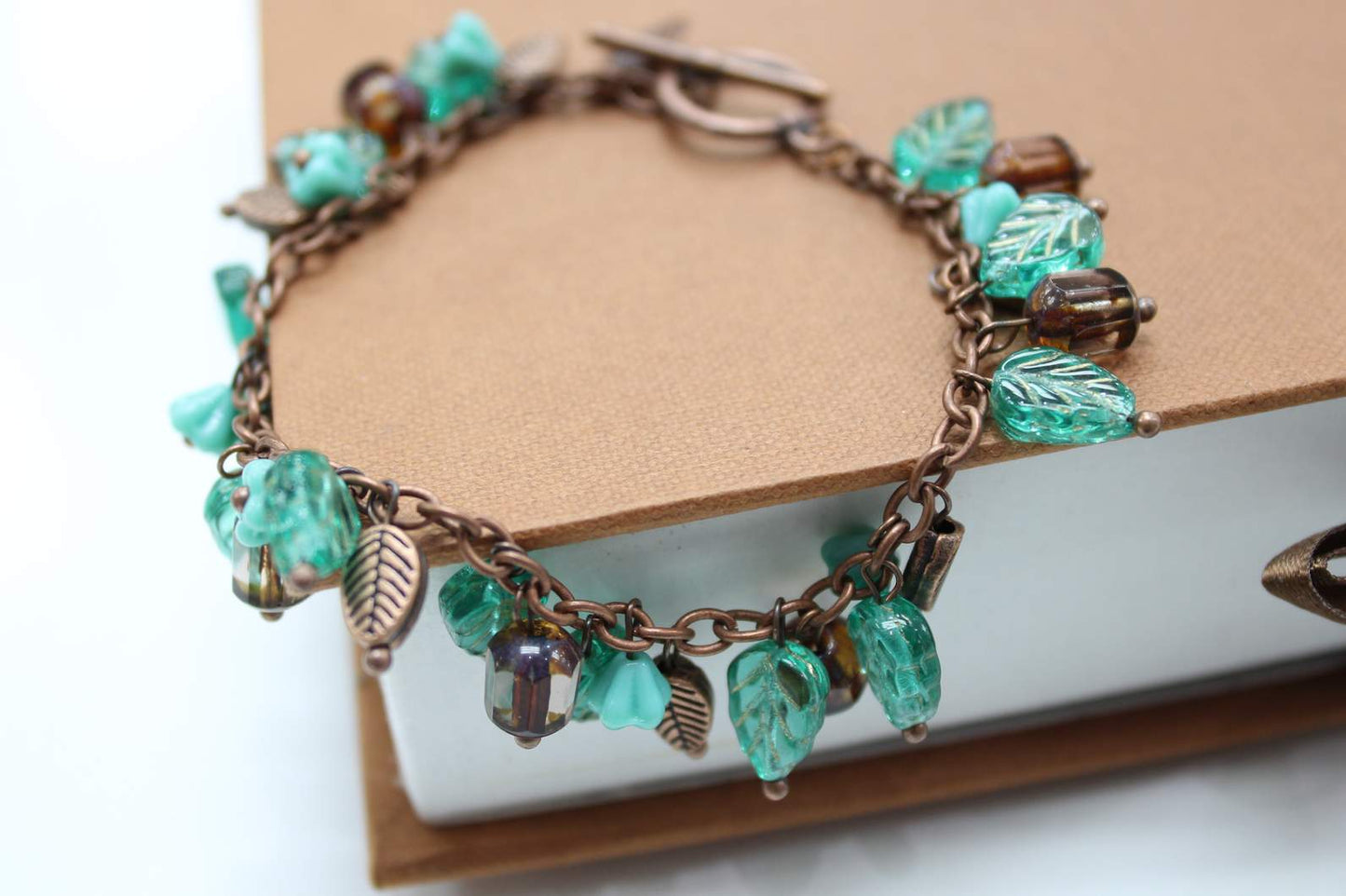 Czech Beaded Copper Bracelet