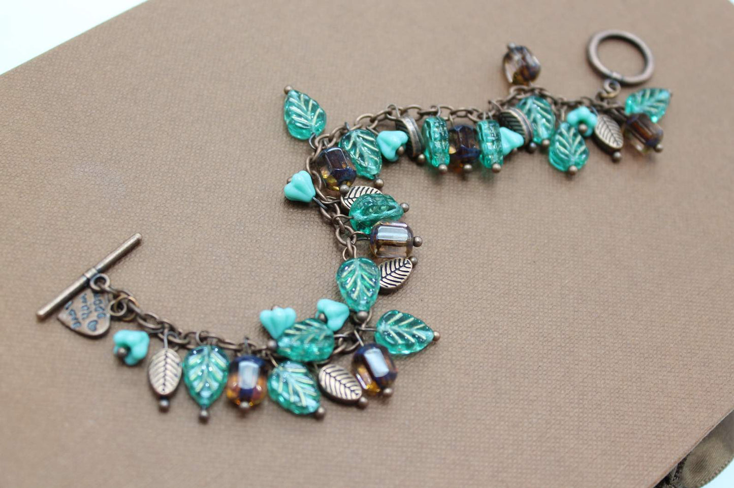 Czech Beaded Copper Bracelet